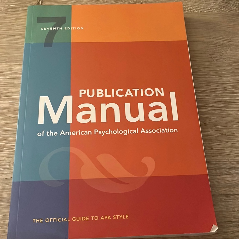 APA 7th Edition Publication Manual of the American Psychological Association